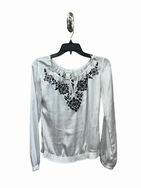 MoistureWickingMaterial LowBulkFabric Blouse Long Sleeve By White House Black Market In White, Size: S
