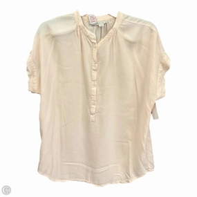 french chic Blouse Short Sleeve By Clothes Mentor In Peach, Size: Xs