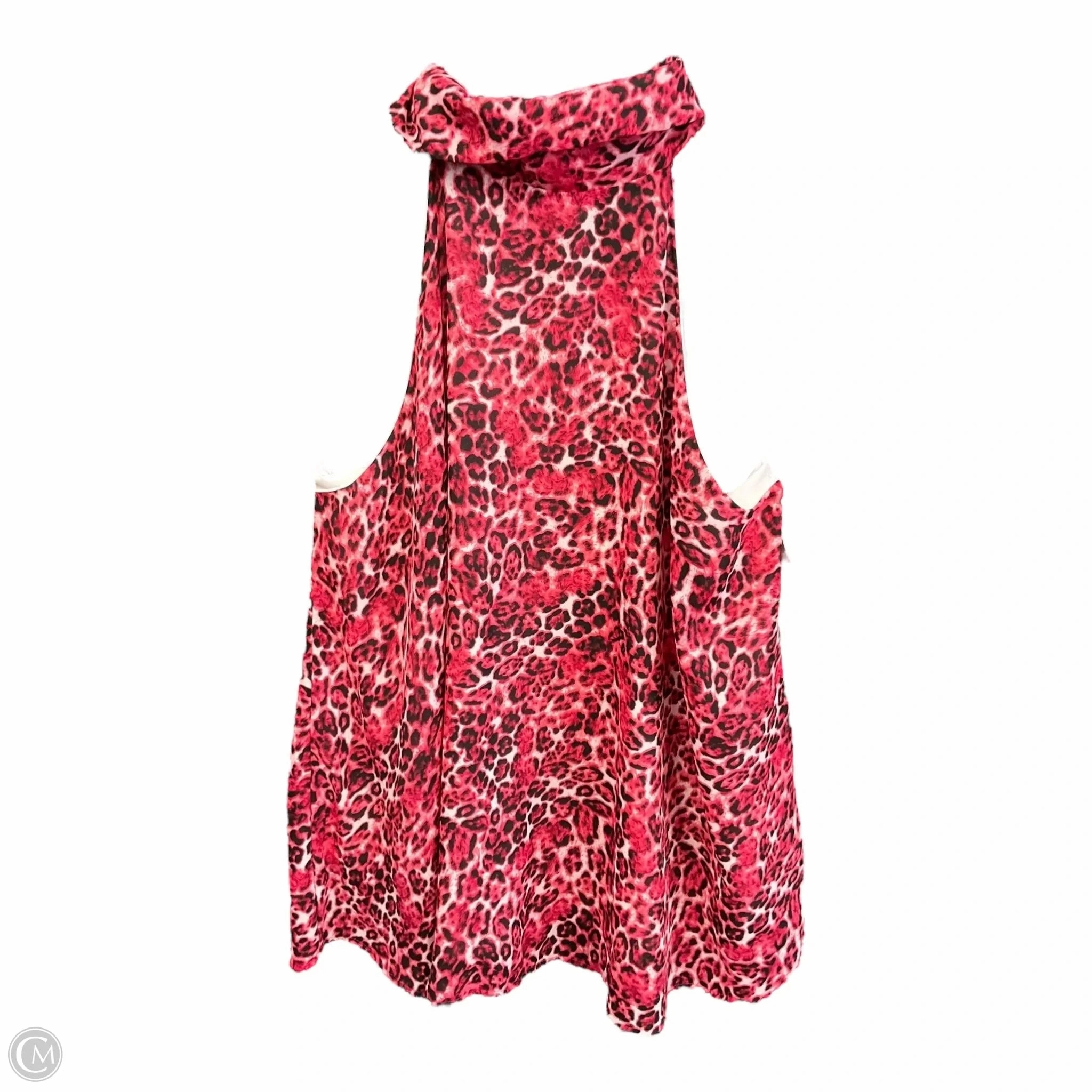 Casual dress Top Sleeveless By Ashley Stewart In Black & Pink, Size: 2x