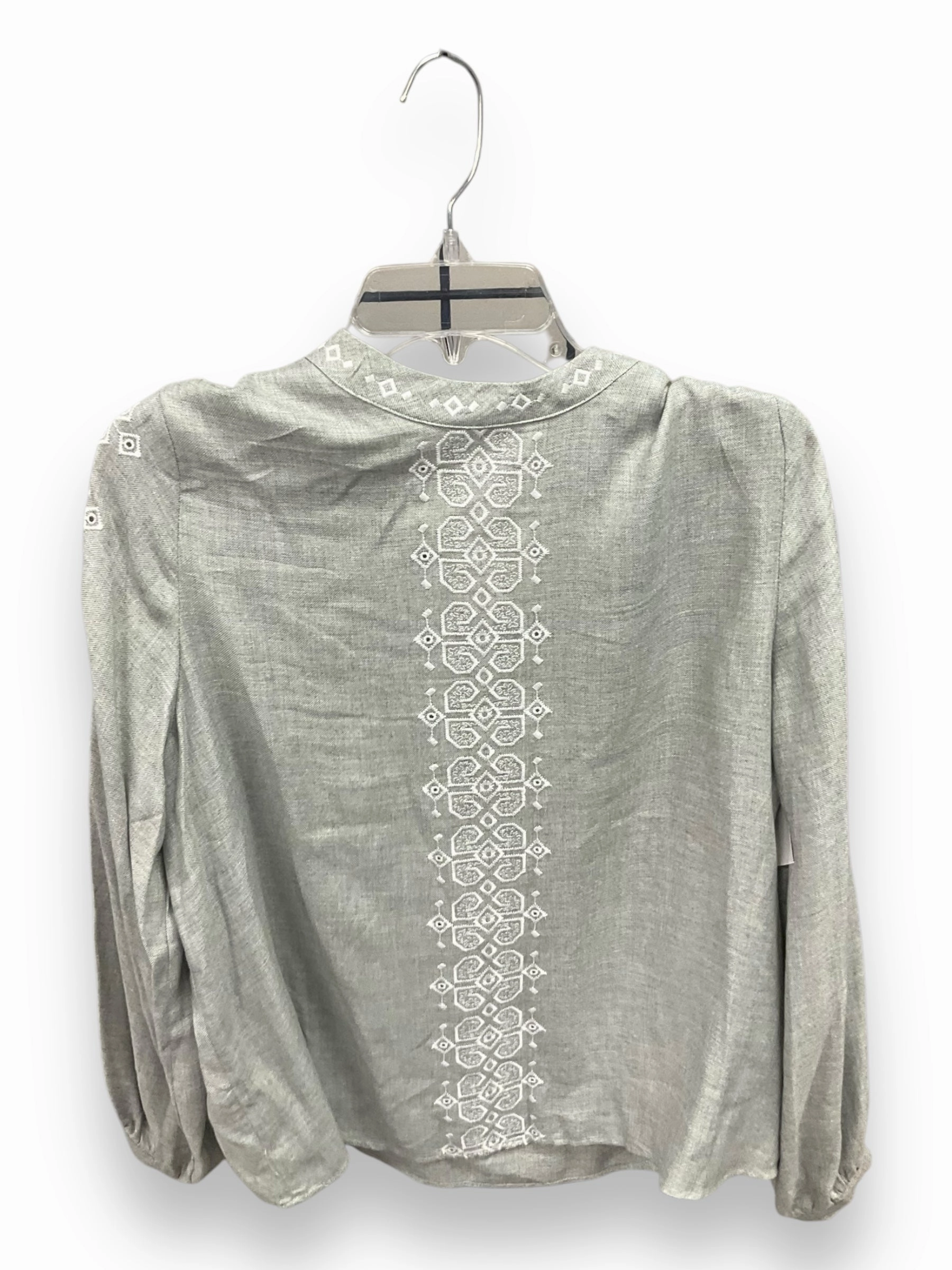 Comfy Wear Top Long Sleeve By Zara In Grey & White, Size: Xl