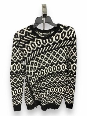 Sweater By Ann Taylor In Black & White, Size: M Cyber Core Light Wool