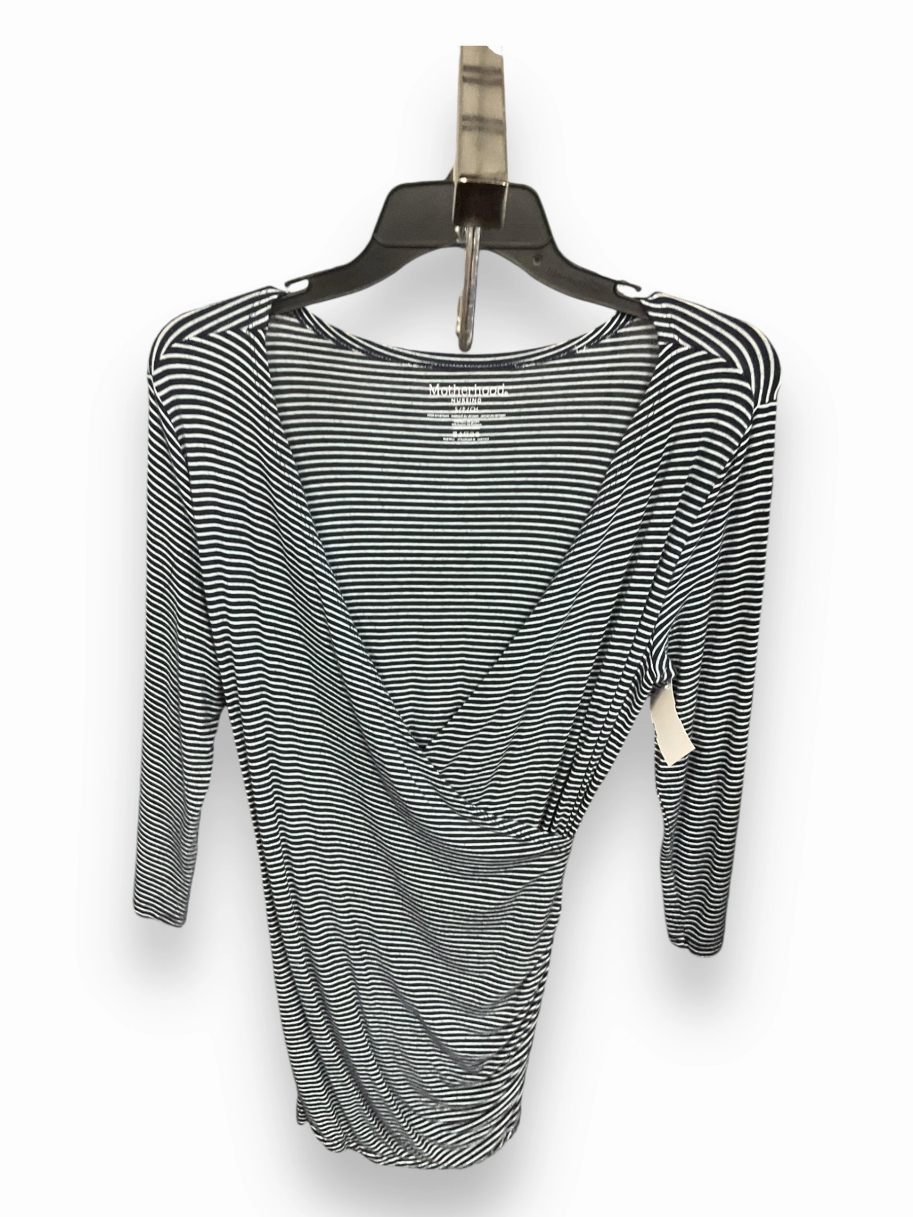 FrictionResistantEdges GridTexture Maternity Athletic Top Long Sleeve By Motherhood, Size: S