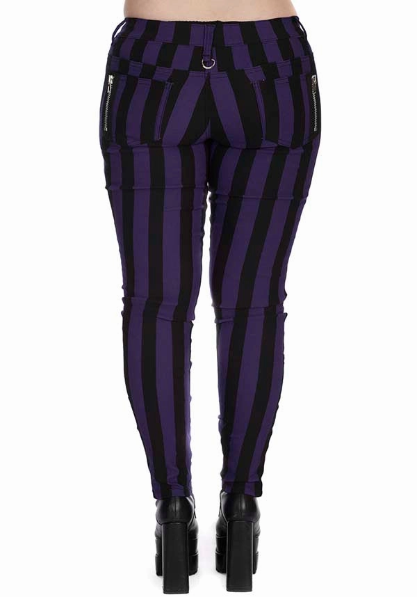 Forever Yours [Purple/Black Striped] | SKINNY JEANS* Flexible shape Comfortable Fashion
