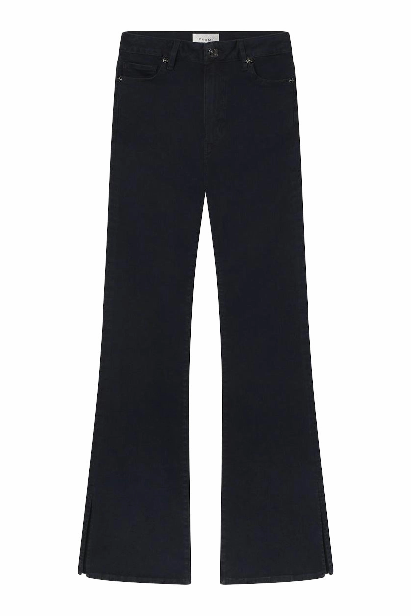 Frame Denim Le Mini Boot Outseam Slit in Slow Days Quick Pick tailored look