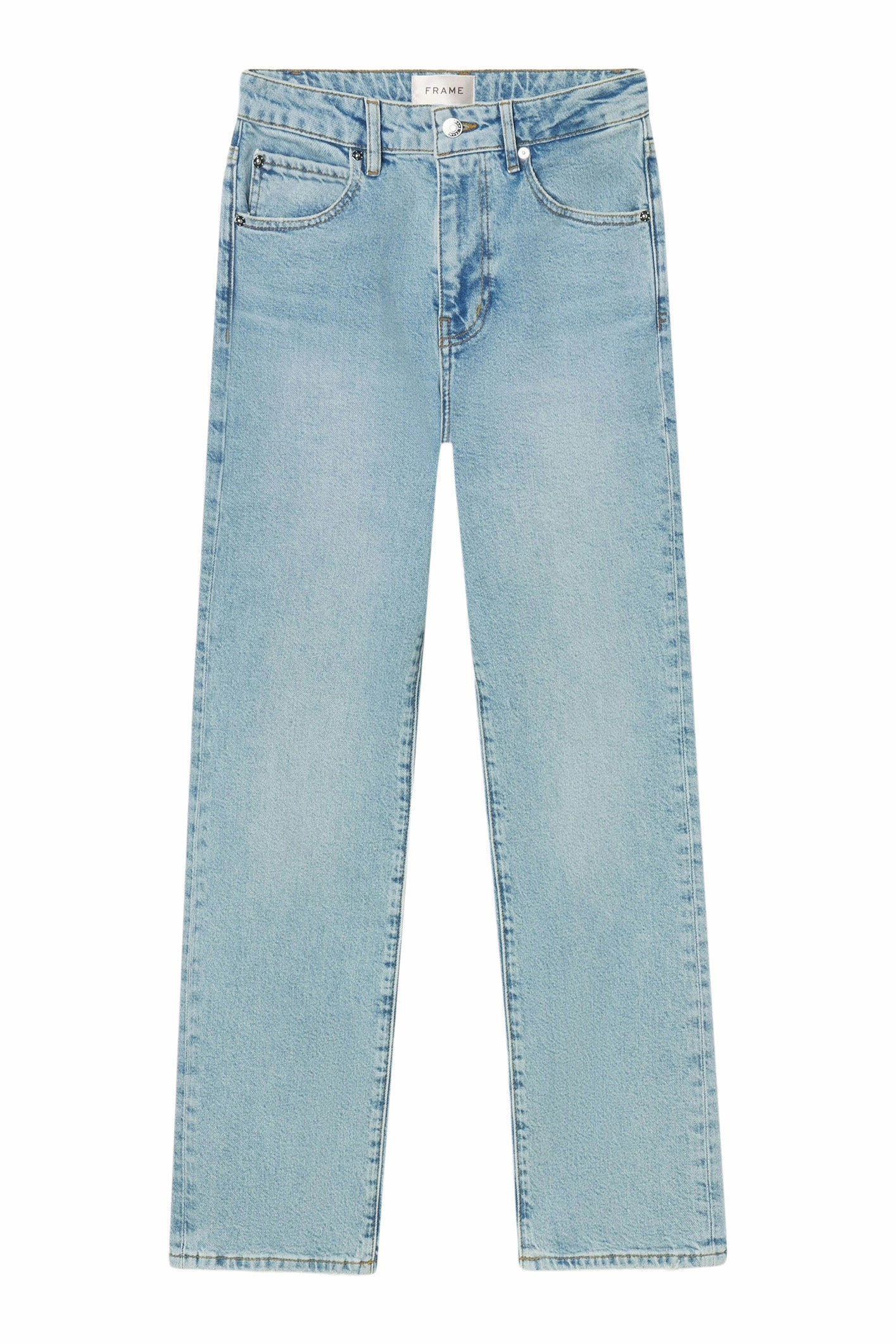 Layer Staple Classic Style Frame Denim The Ruler Crop in Dolly