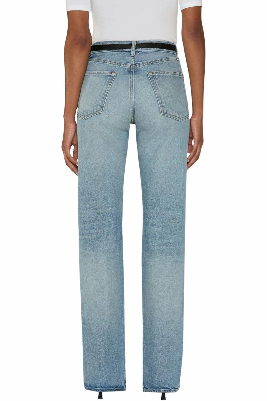 Timeless Waist Abrasion Resistance Frame Denim Vertical in Laurence