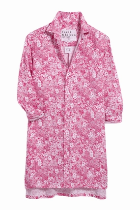 Frank & Eileen Hunter Step-Hem Dress in Pink Floral Lightweight-Structure