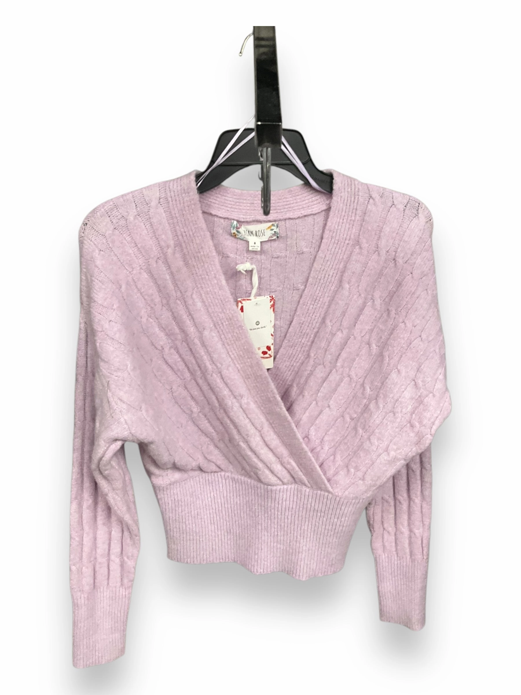 Gentle Power Multi-Purpose Wear Sweater By Pink Rose In Purple, Size: S