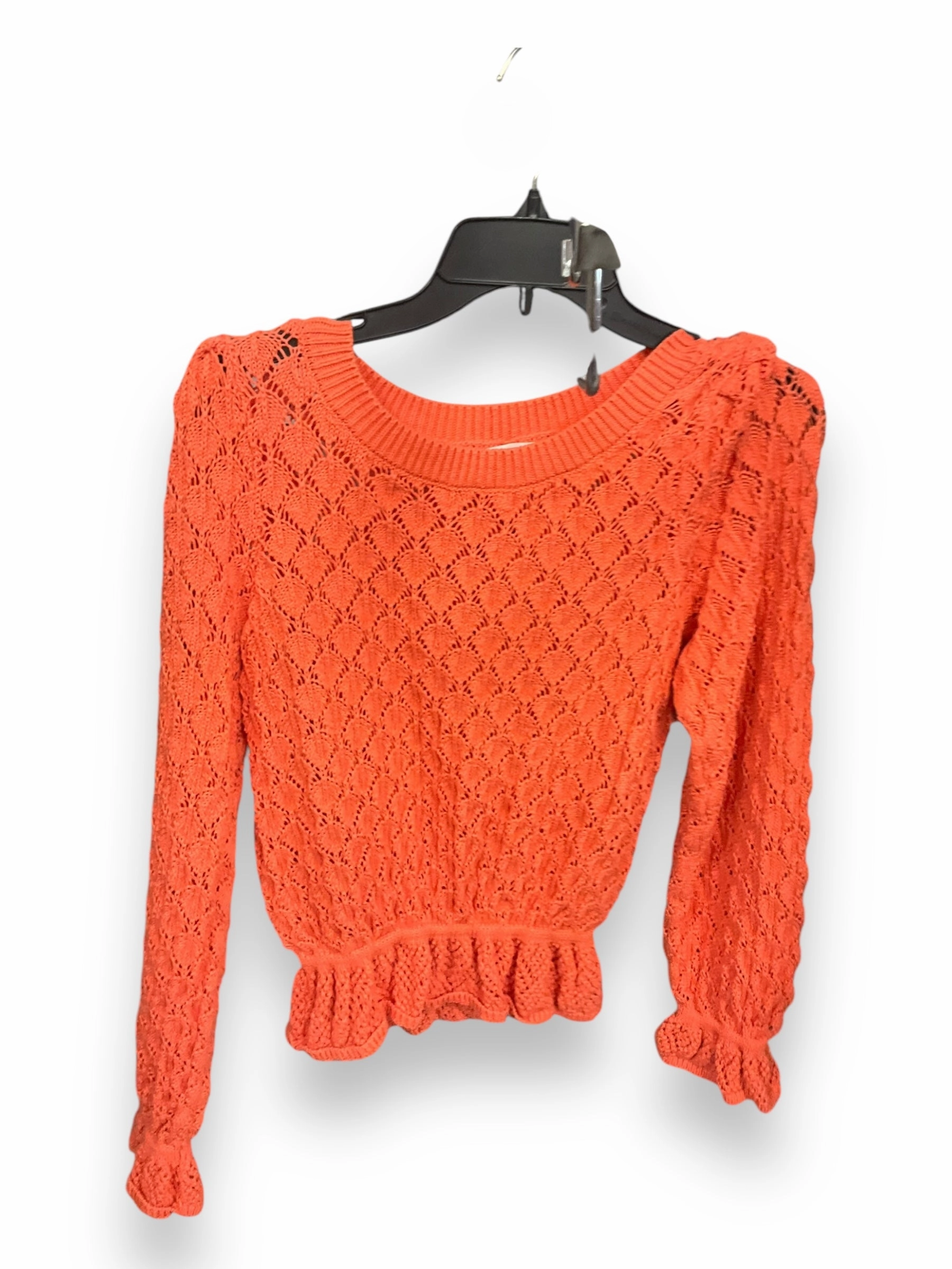 Sweater By Anthropologie In Orange, Size: M Trendy Boots Casual Sweatshirt