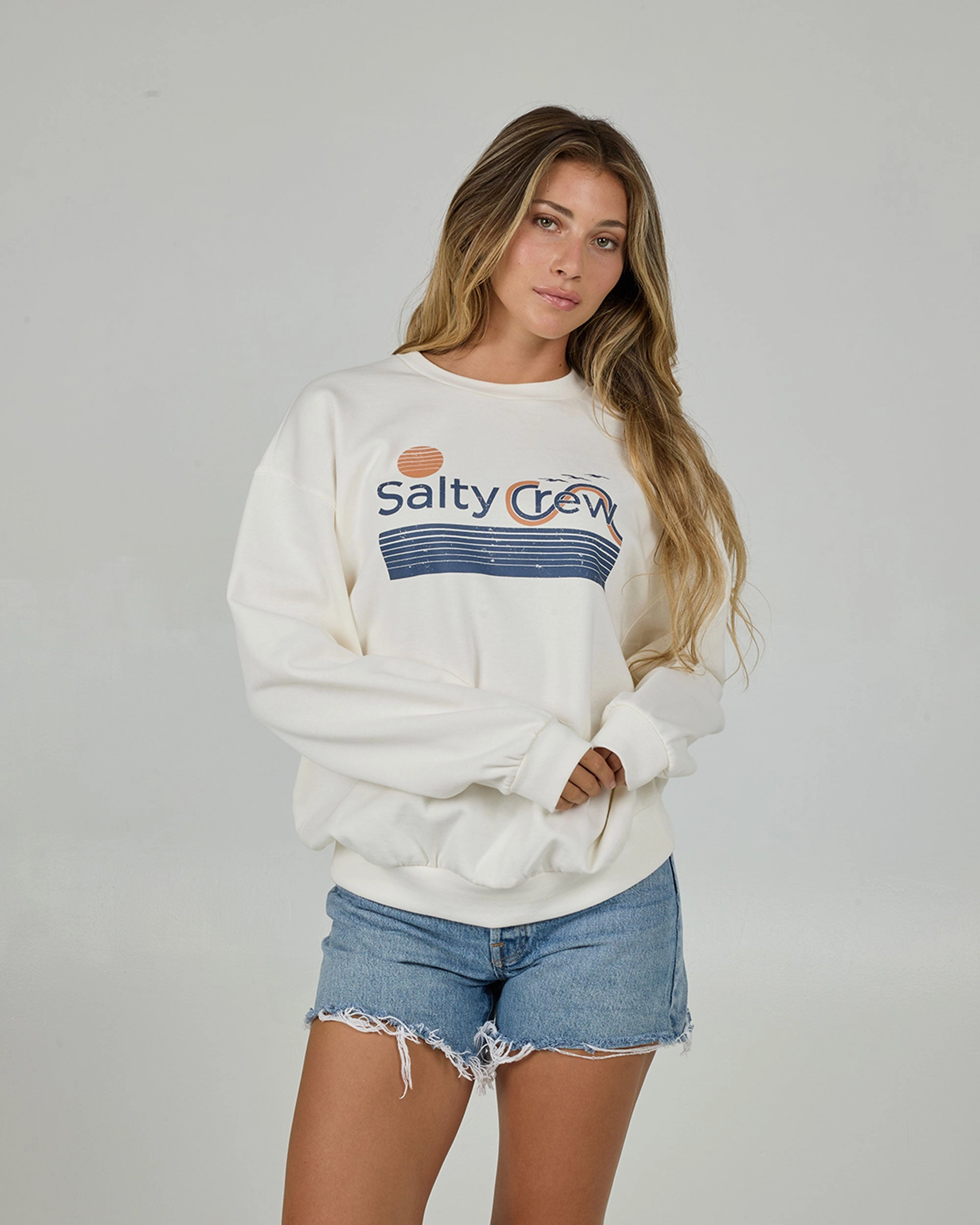 Sunny Side Crew - Off White Active Performance Zip Pocket