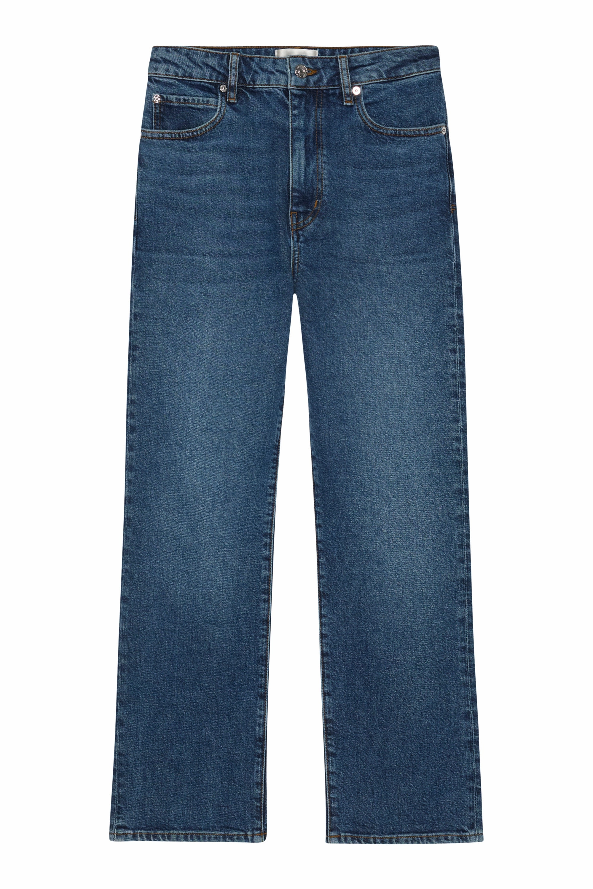 Classic Vibe Frame Denim Ruler Crop in Rival