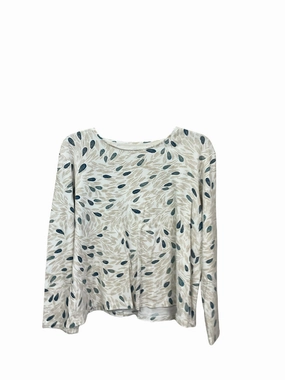 Top Long Sleeve By Croft And Barrow In Tan & White, Size: Xl Breathable Lining