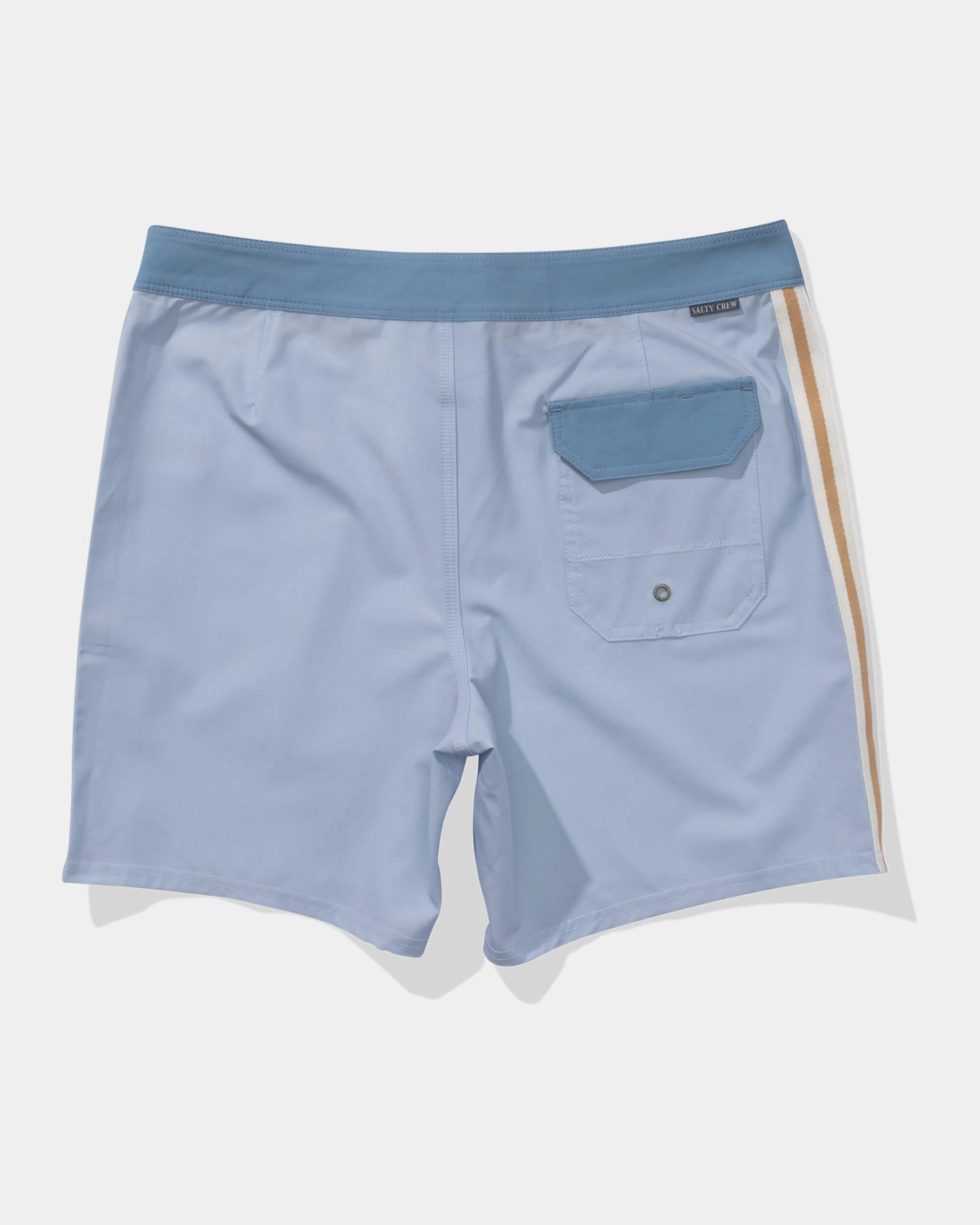 Seaside Getaway Fade Resistant Color Lock Frothin Boardshort - Light Blue