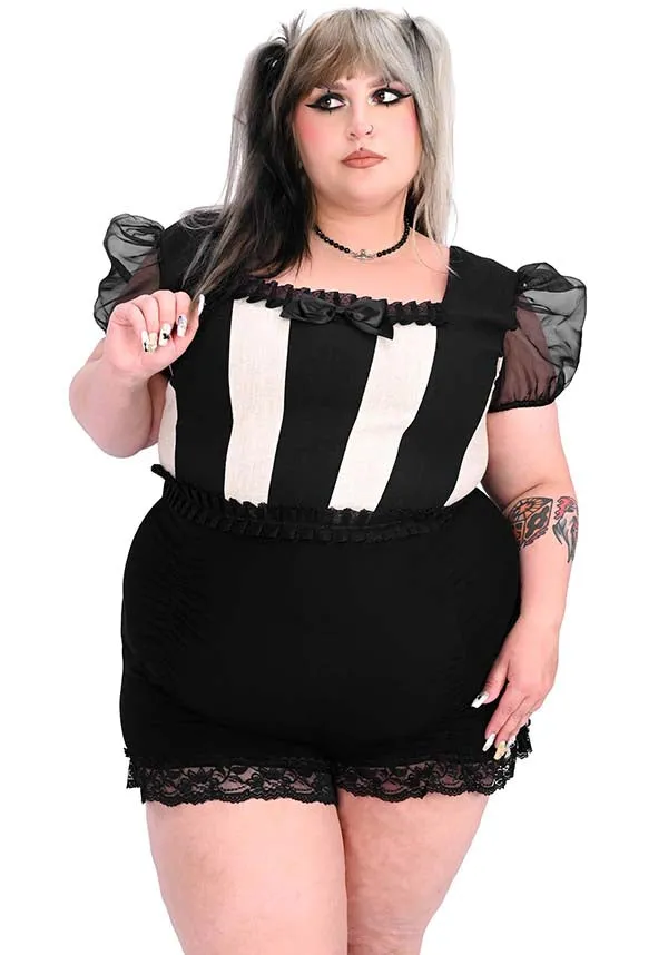 SeamlessDesign Moisture Wicking Material Carnival [Black] | CORSET TOP