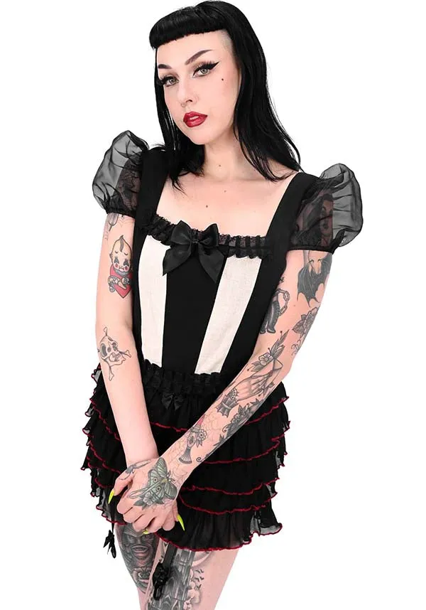 Carnival [Black] | CORSET TOP Contrast Stitch
