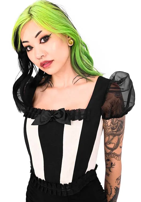 Carnival [Black] | CORSET TOP NoSlip Grip RubberizedGrip