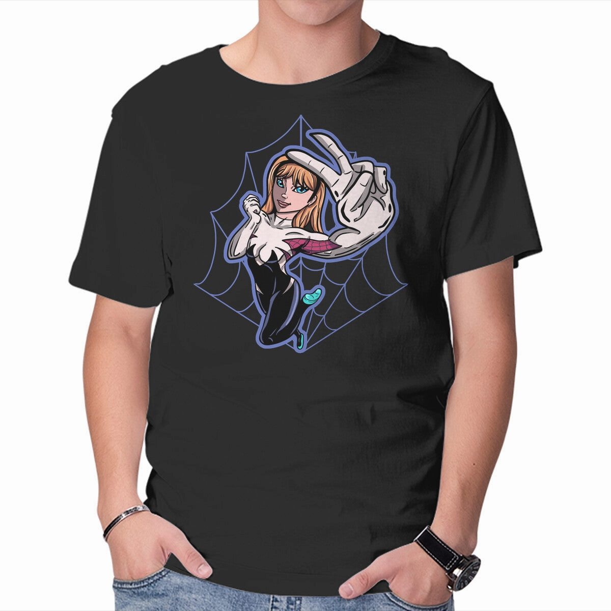 Ghost Or Spider Heather Jersey Material