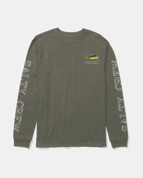 Golden Mahi Premium L/S Tee - Dusty Olive Soft Brushed Finish