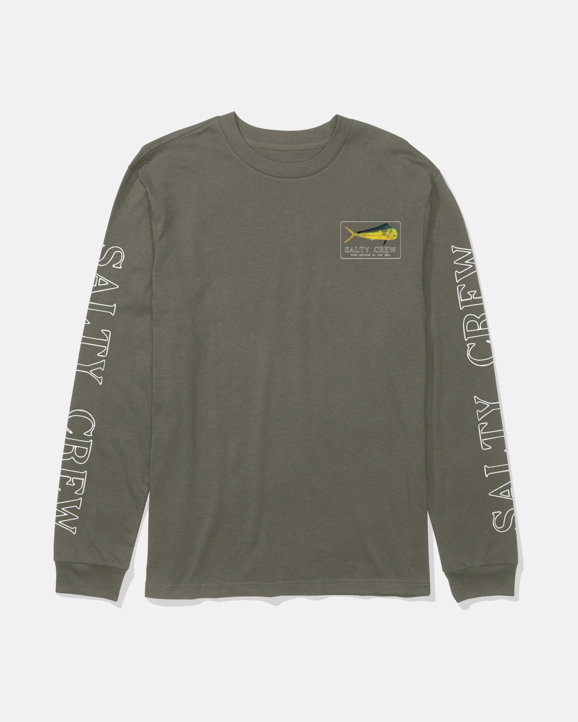 Relaxing Fit Golden Mahi Premium L/S Tee - Dusty Olive