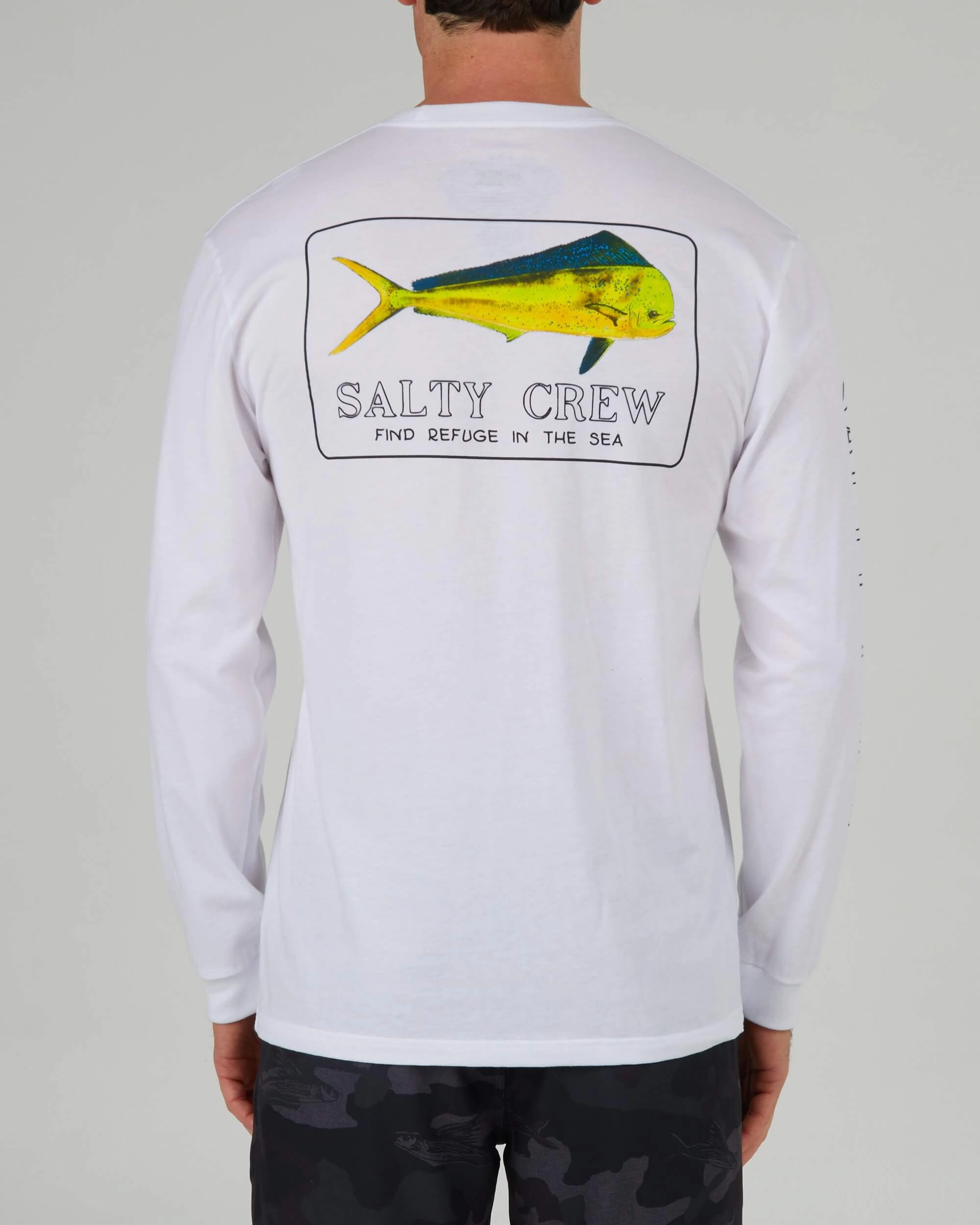 Ultimate Comfort Relaxed Design Golden Mahi Premium L/S Tee - White
