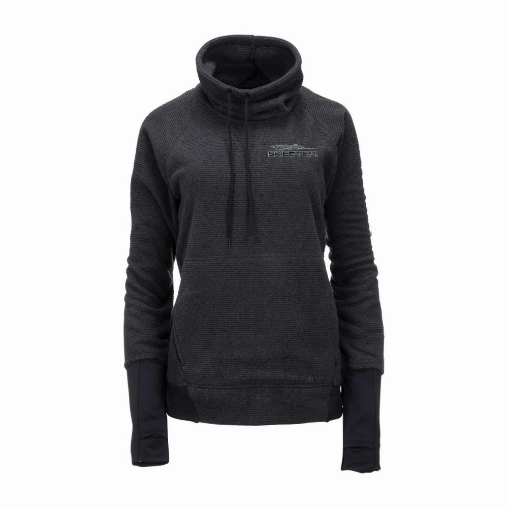 Skeeter Simms Black Ladies Rivershed Sweater Rain Resistant