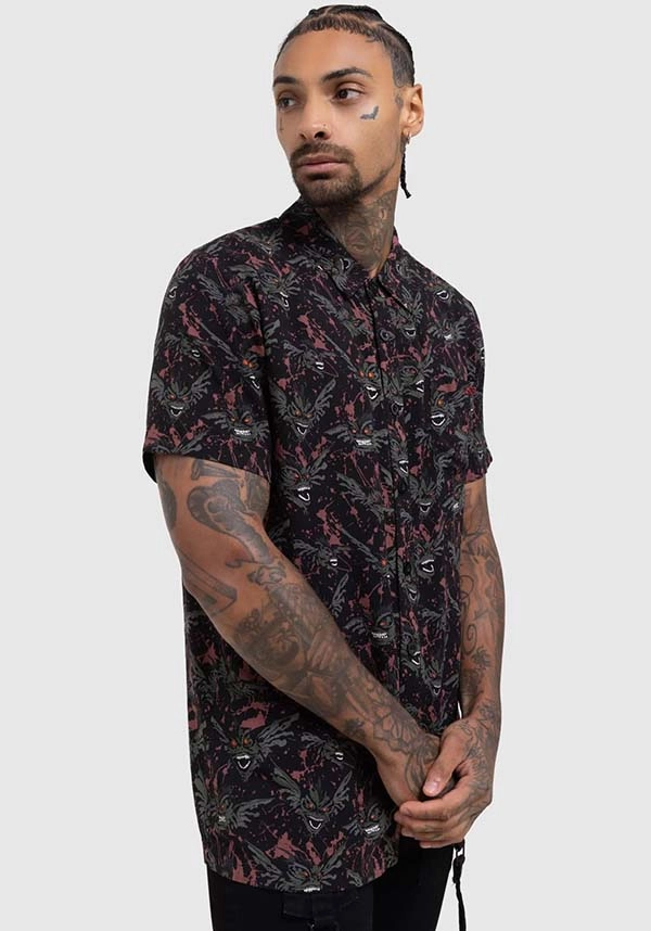 Gremlins After Midnight | SHORT SLEEVE SHIRT* Moisture Wicking Material Tropical theme