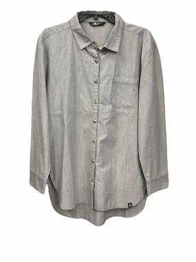 HighDensity Weave Grey Blouse Long Sleeve The North Face, Size M