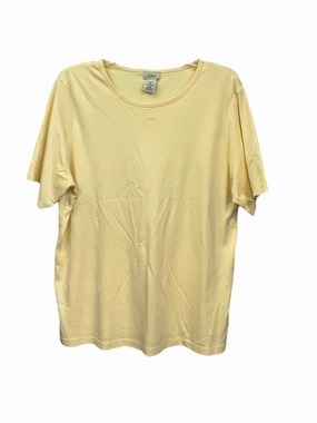 Brave Mode Yellow Top Short Sleeve Ll Bean, Size 1x
