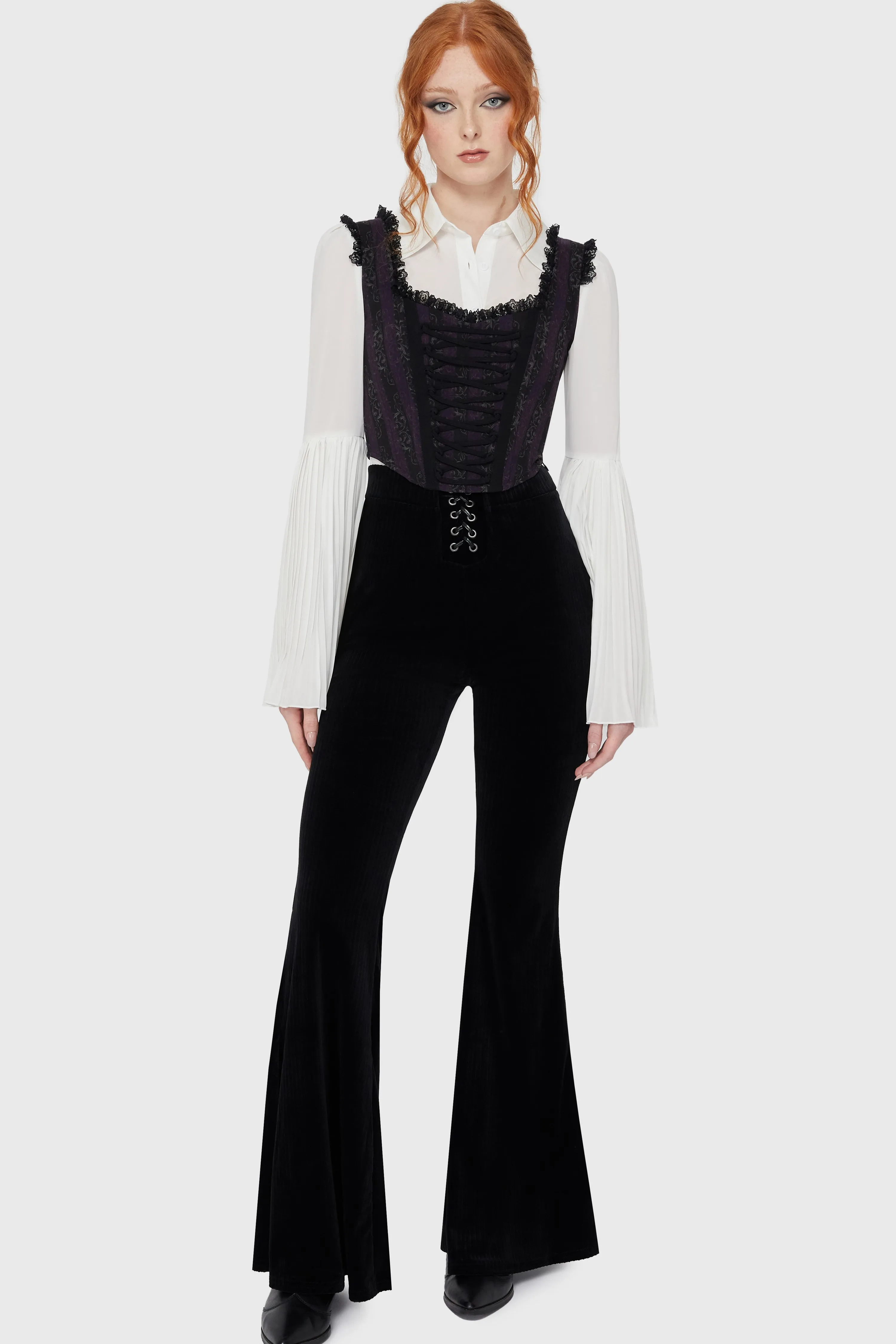 Haunted Phase Corset Top FlexibleCollar