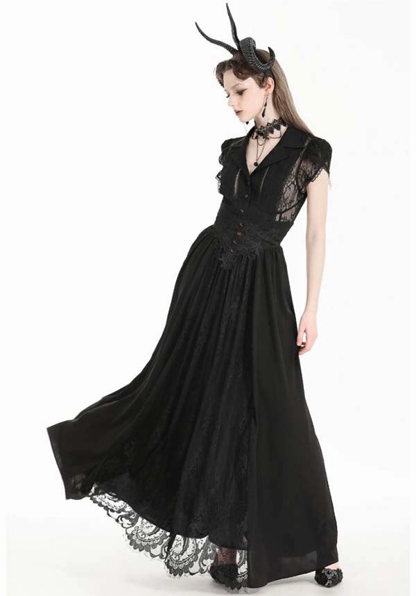 Heart Embroidered | MAXI SKIRT Outfit Details Simple Motion