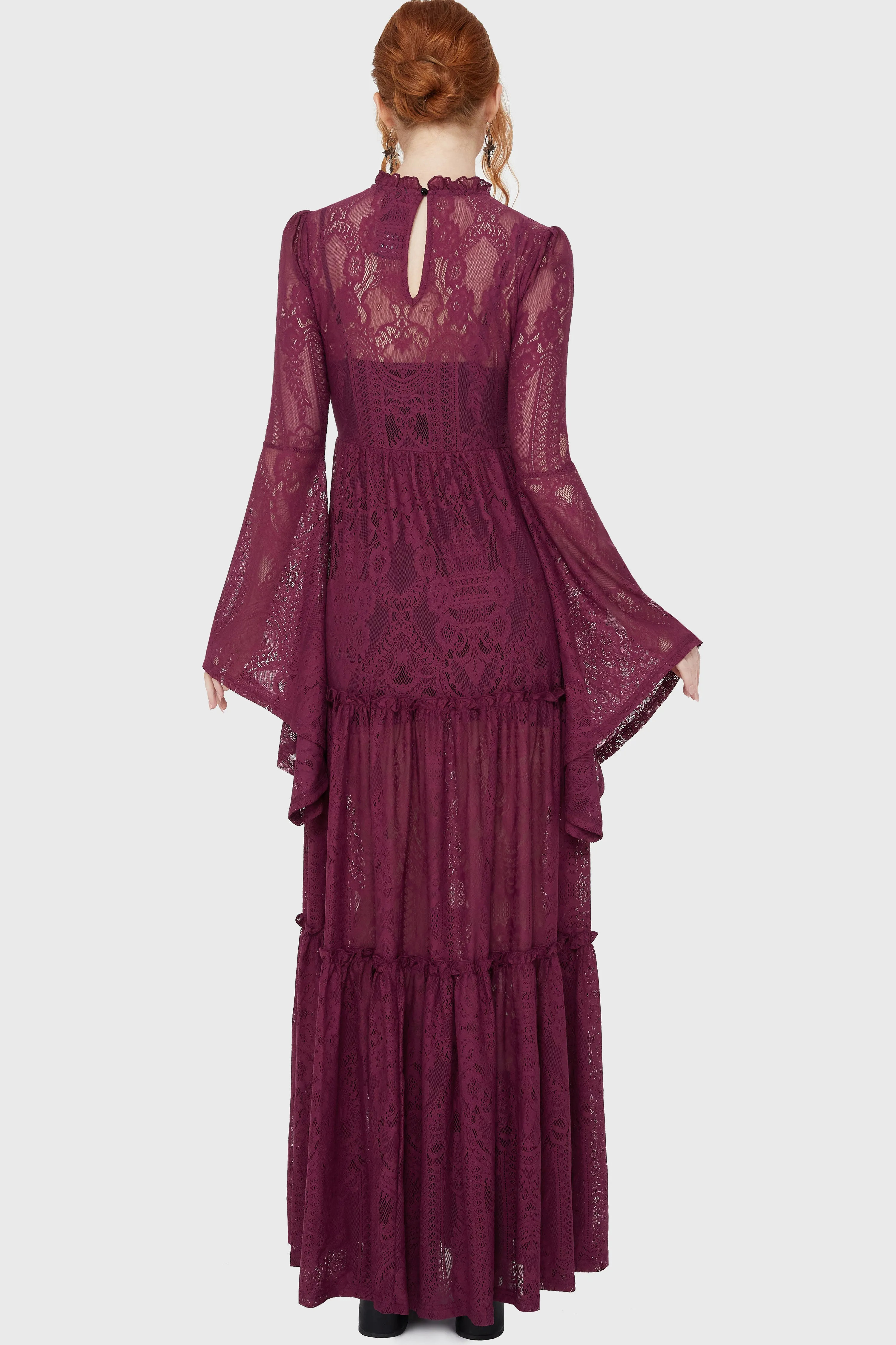 LayeredPanel Hecate Lace Maxi Dress [Plum]