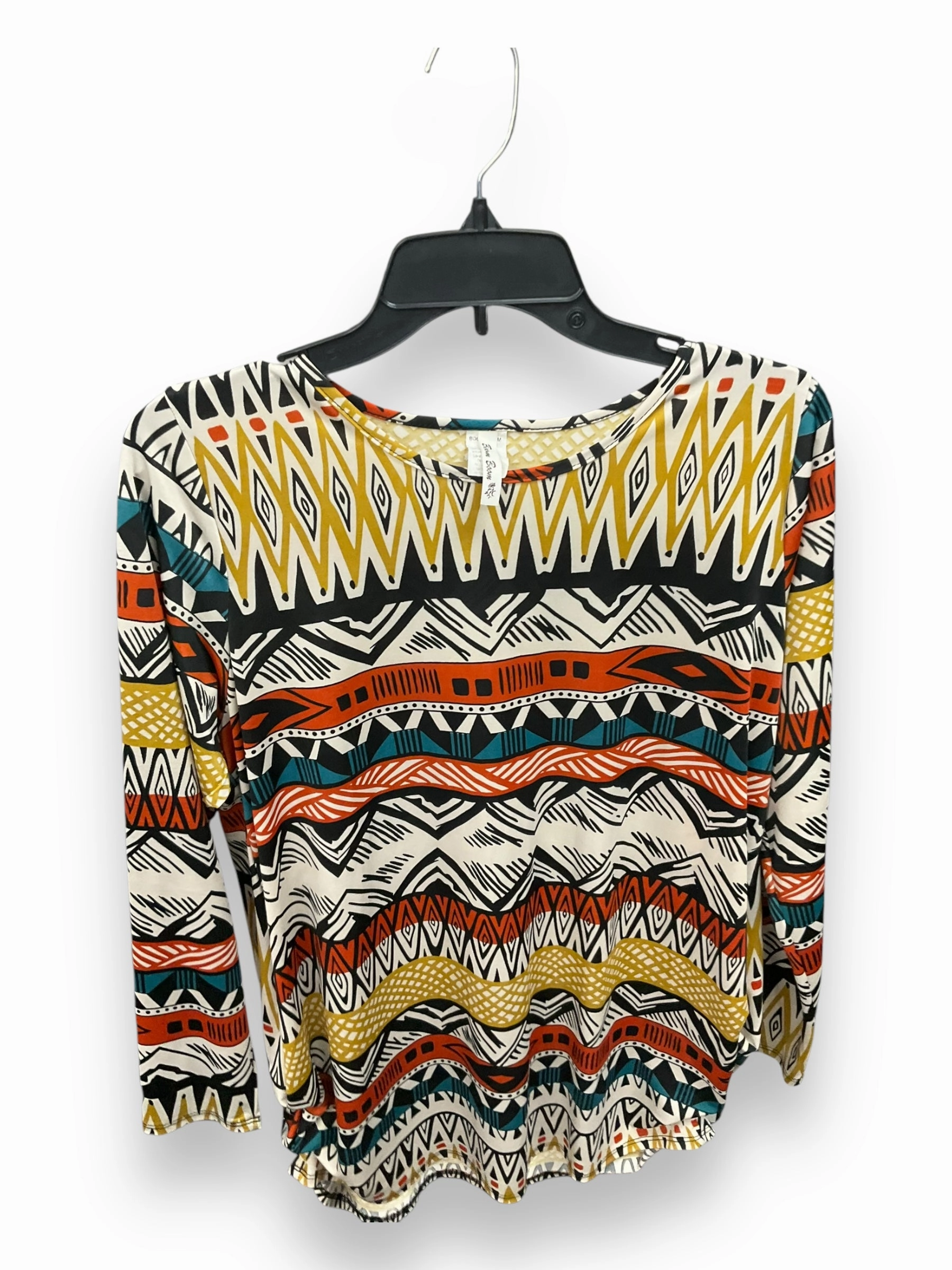 Top Long Sleeve By Boom In Multi-colored, Size: M Tagless Labeling DurableStitching