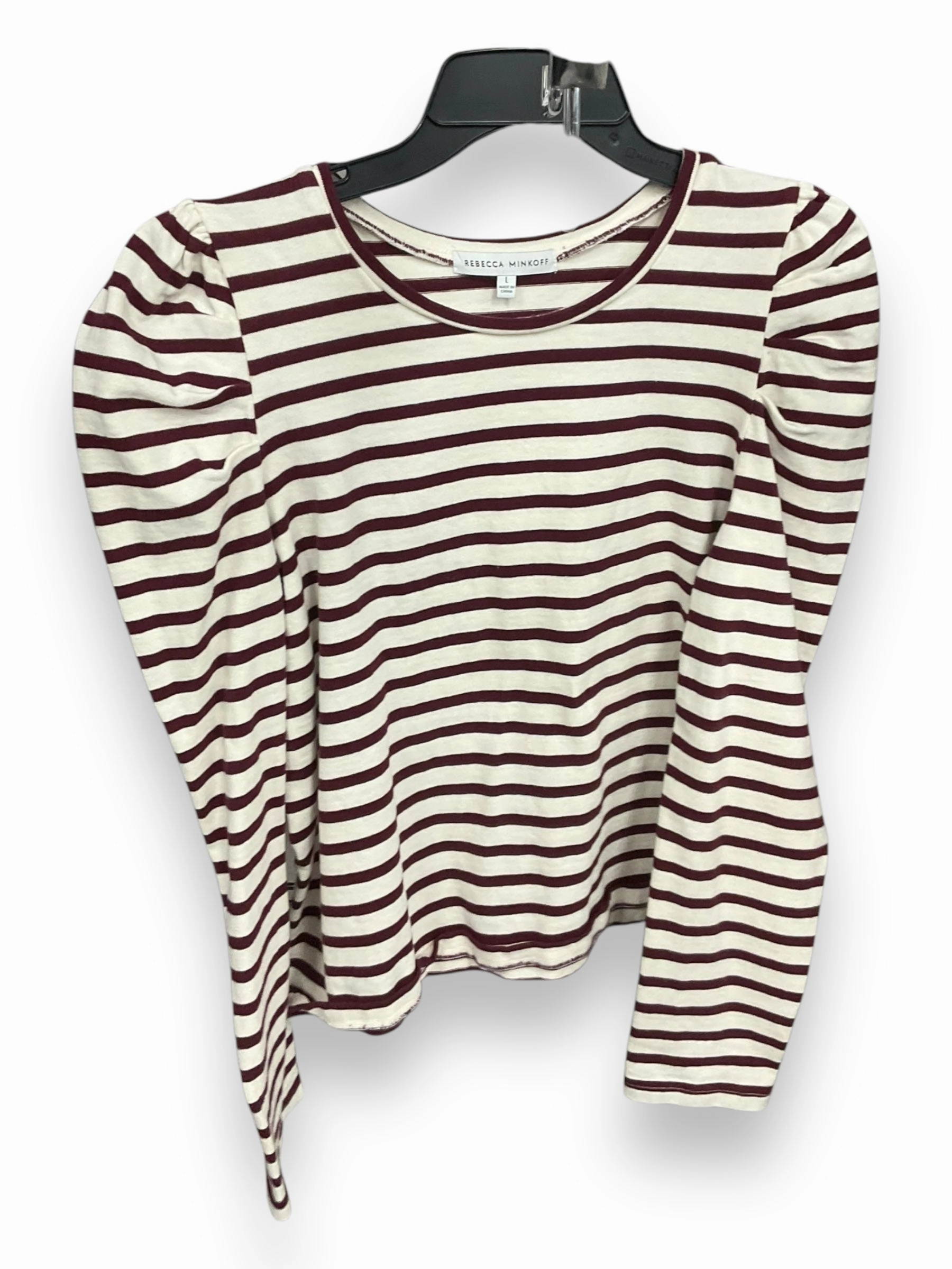 Top Long Sleeve Designer By Rebecca Minkoff In Striped Pattern, Size: L Classic Mode Modern Boots