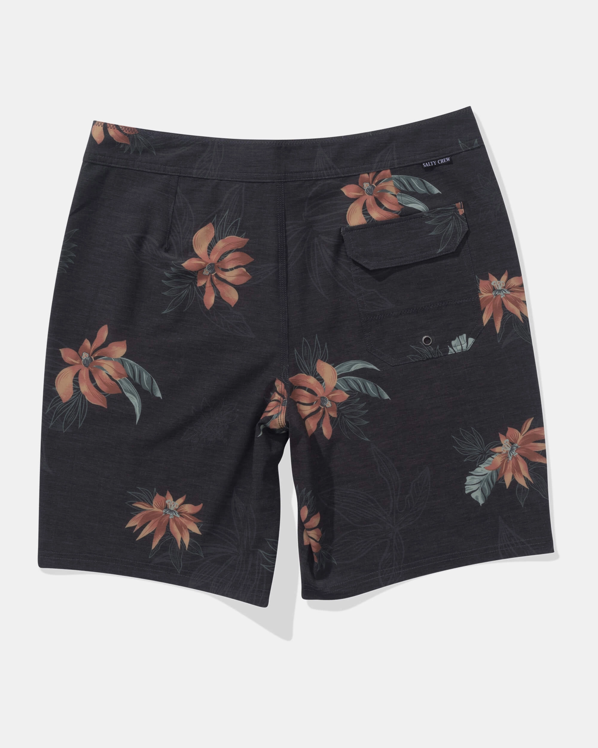 Tropical Fun Bloomin Boardshort - Black