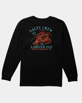 Lobster Pot Premium L/S Tee - Black NonRestrictive Cut
