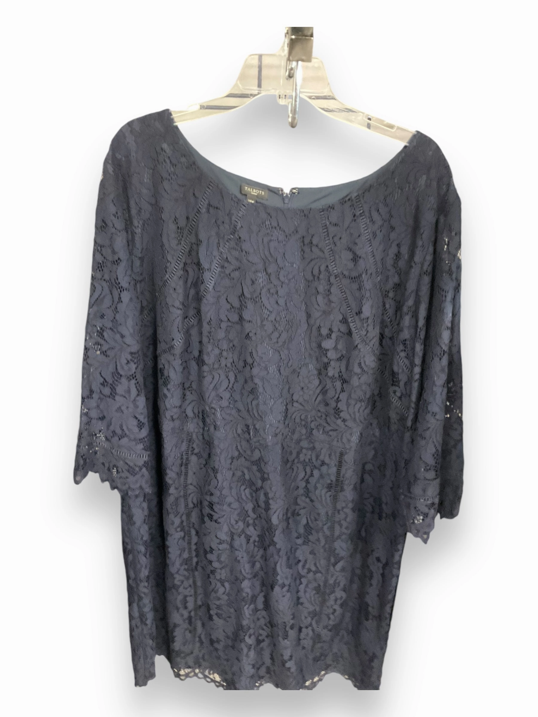 Dress Casual Midi By Talbots In Blue, Size: 24 AbrasiveReinforcedZones SnagFree Surface