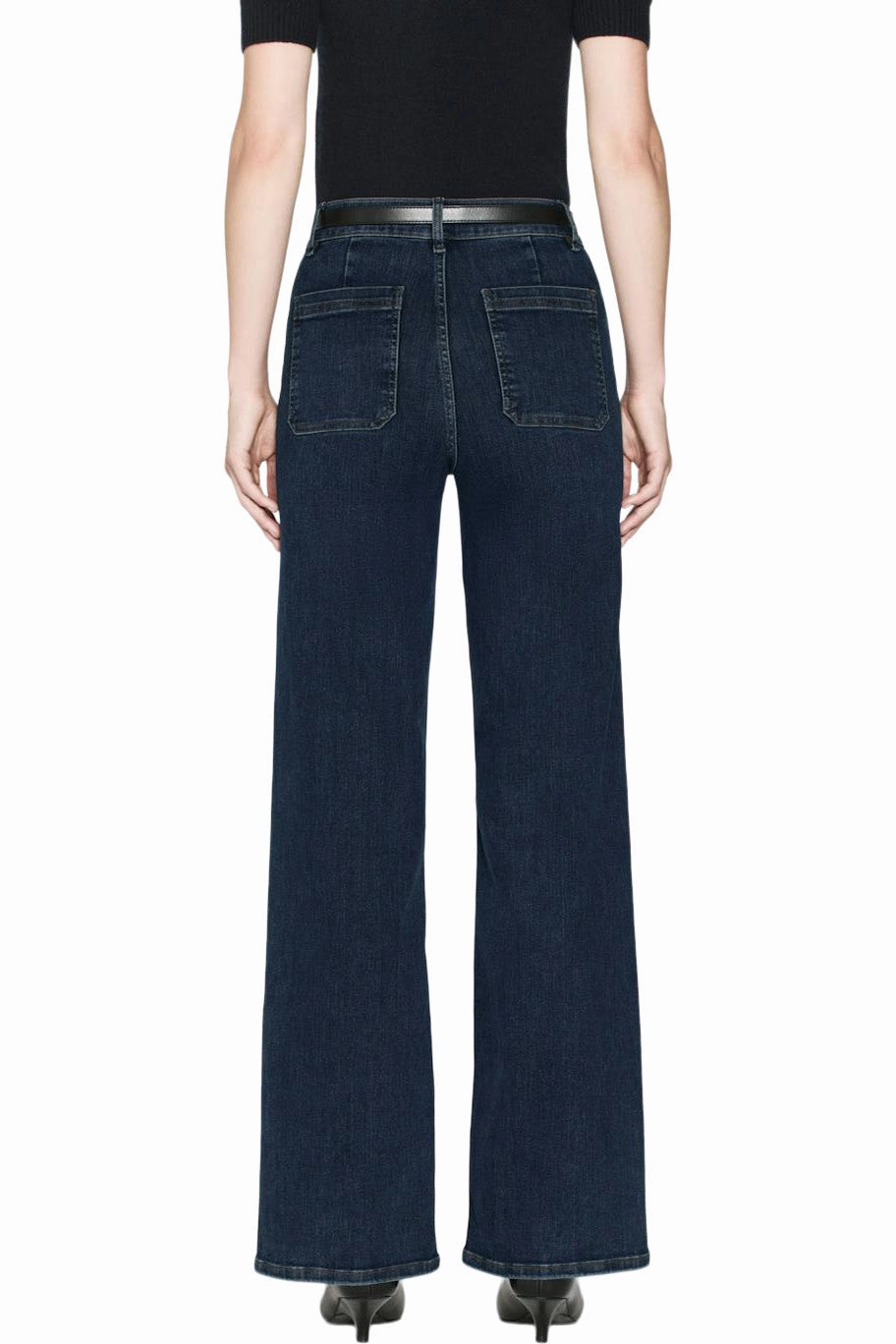 Sunny Vibes Vibrant Relaxed Style Frame Denim Le Slim Palazzo Bardot Pocket in Cursive