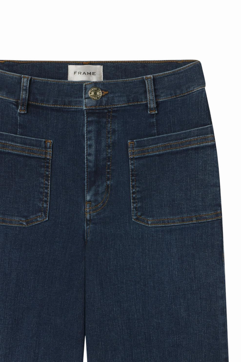 Frame Denim Le Slim Palazzo Bardot Pocket in Cursive Casual Option