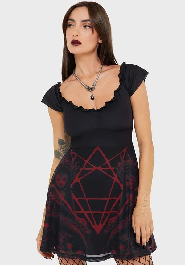 Structured Shoulder Atargatis | MINI DRESS