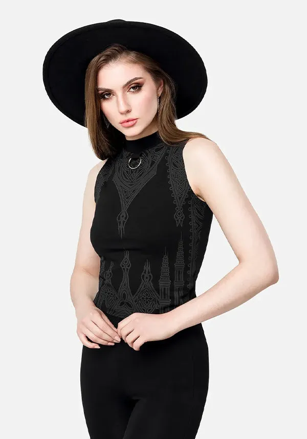 Sinful Spires | O-RING TOP Oversized Collar Cozy Sweater