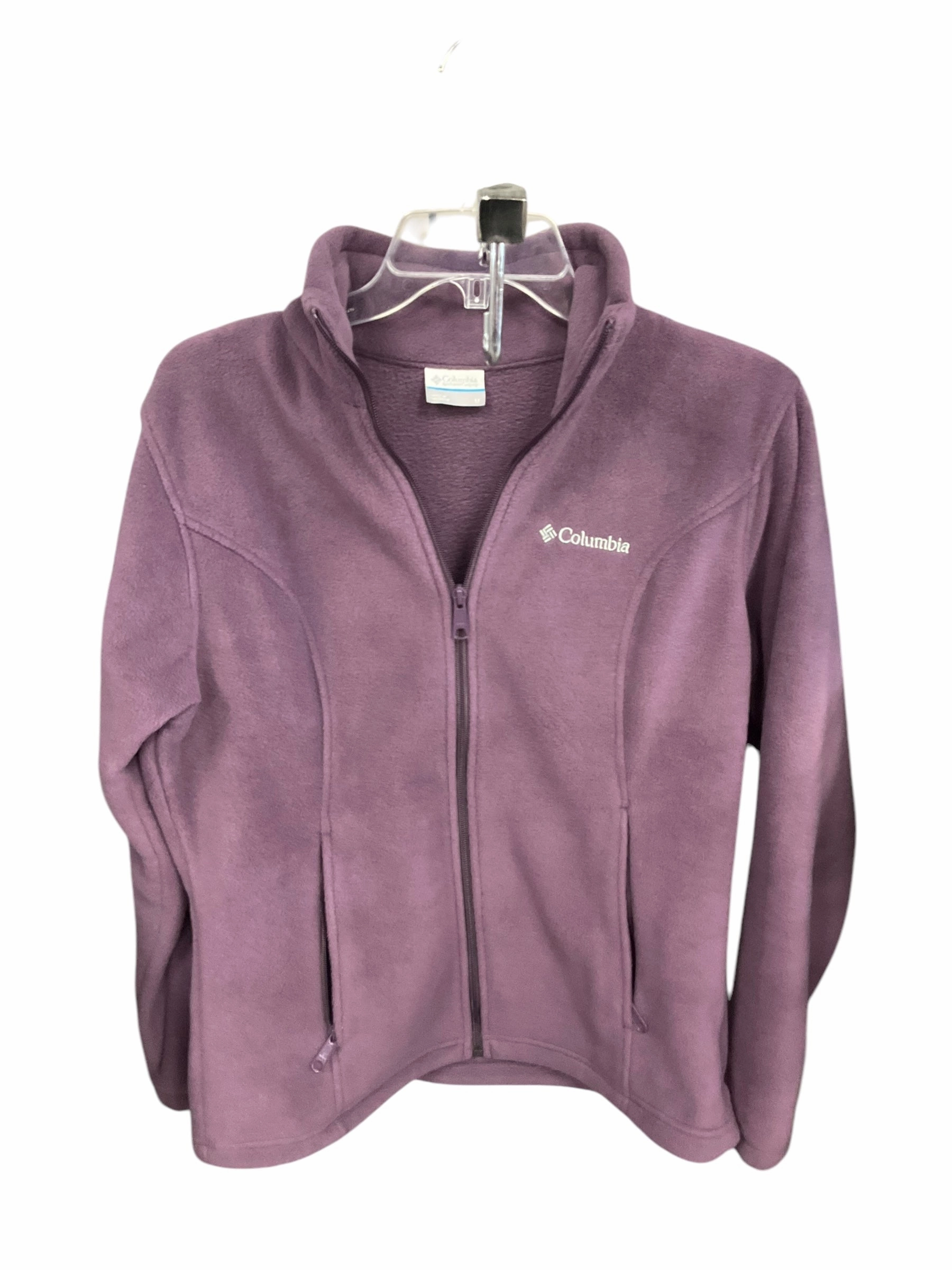 Lightweight Layering Fine Weave Jacket Fleece By Columbia In Purple, Size: M