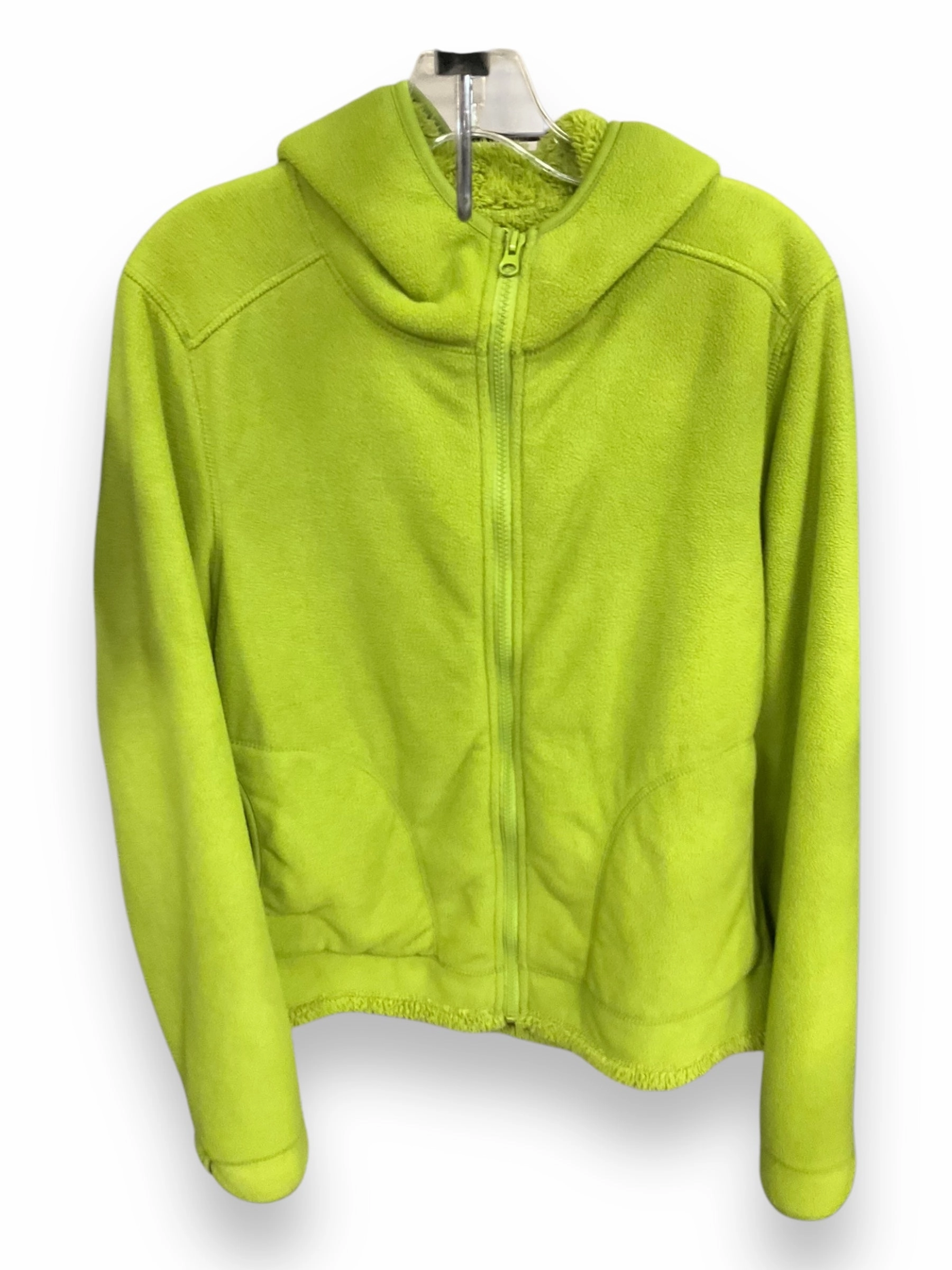 Jacket Fleece By Faded Glory In Green, Size: L Soft Joggers Lightweight sweater