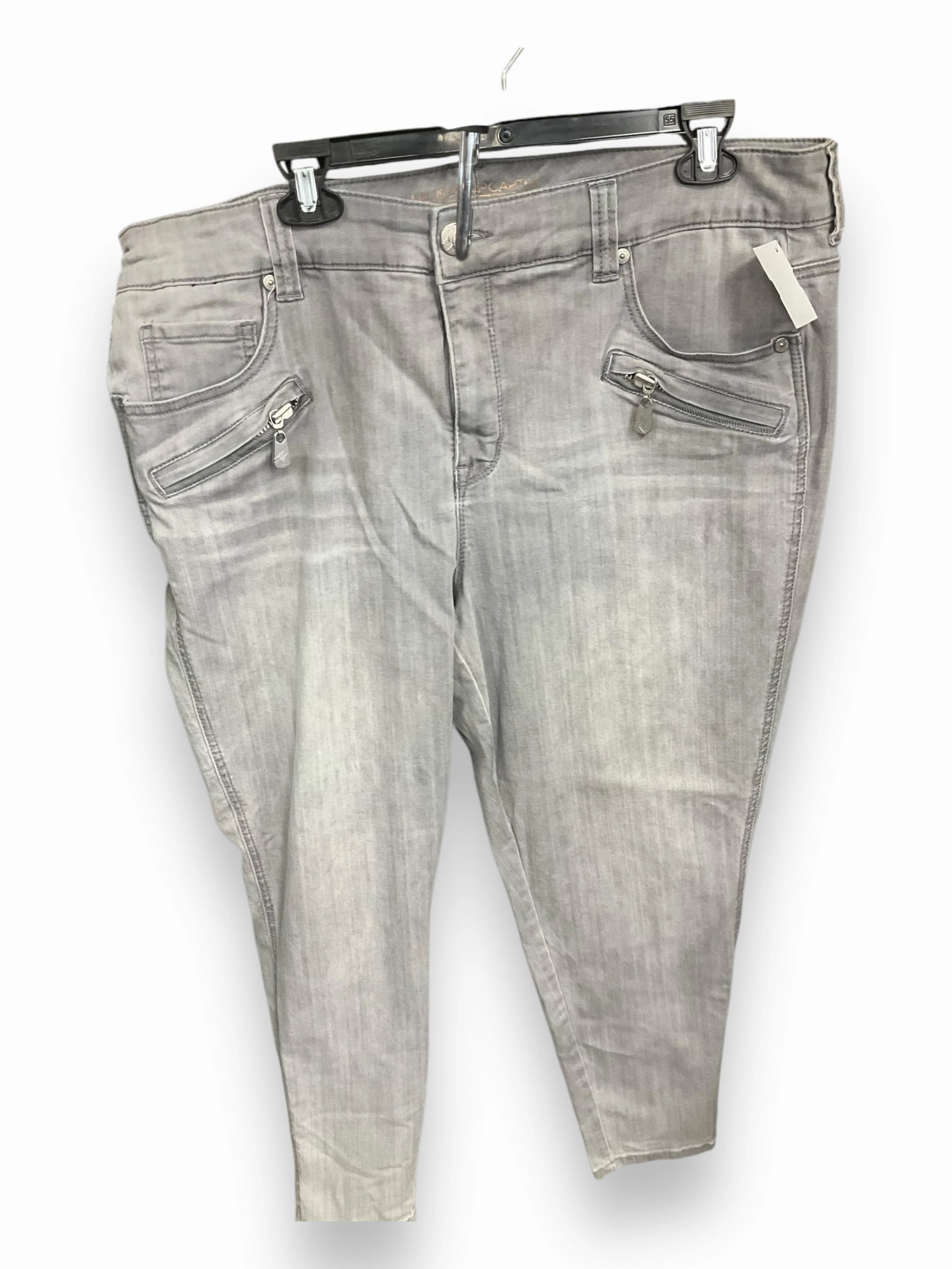 HygroscopicFiber Jeans Skinny By Melissa Mccarthy In Grey Denim, Size: 20