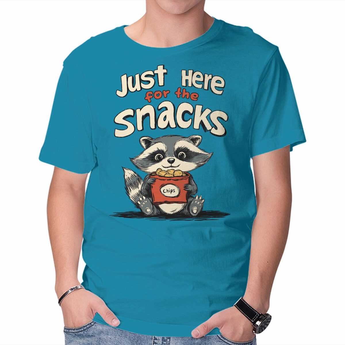 Just Here For The Snacks Pocket Design