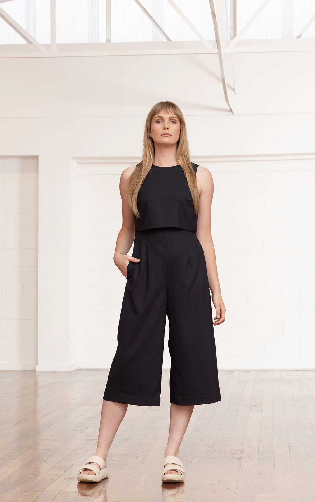 High Density Weave Quick Slip LAYERED JUMPSUIT