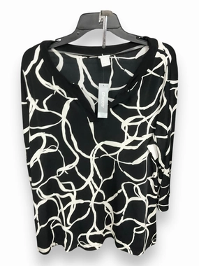 MoistureControlClothing Top Long Sleeve By Chicos In Black & White, Size: 2