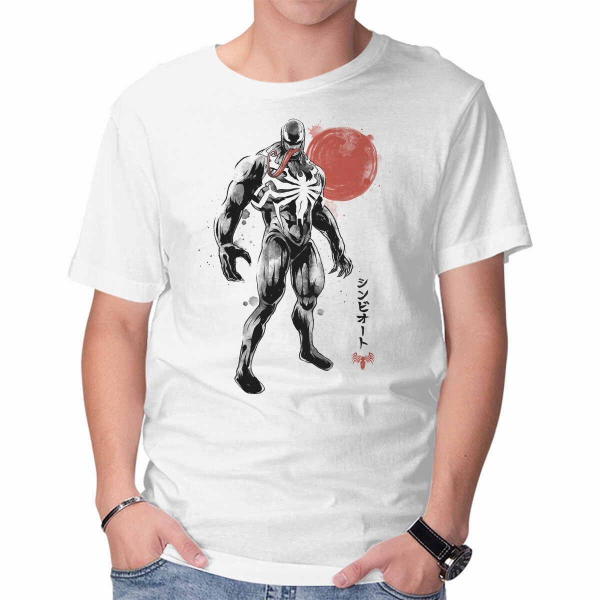 Dark Symbiote Sumi-e ethical short sleeved