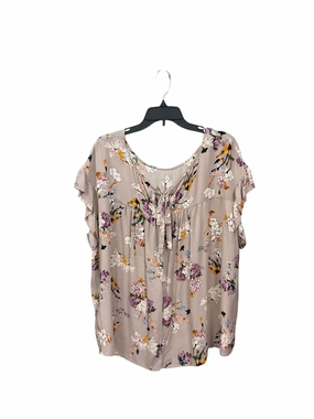 Top Short Sleeve By Kori America In Floral Print, Size: Xl DurableReinforcedElbow ReflectiveDetails