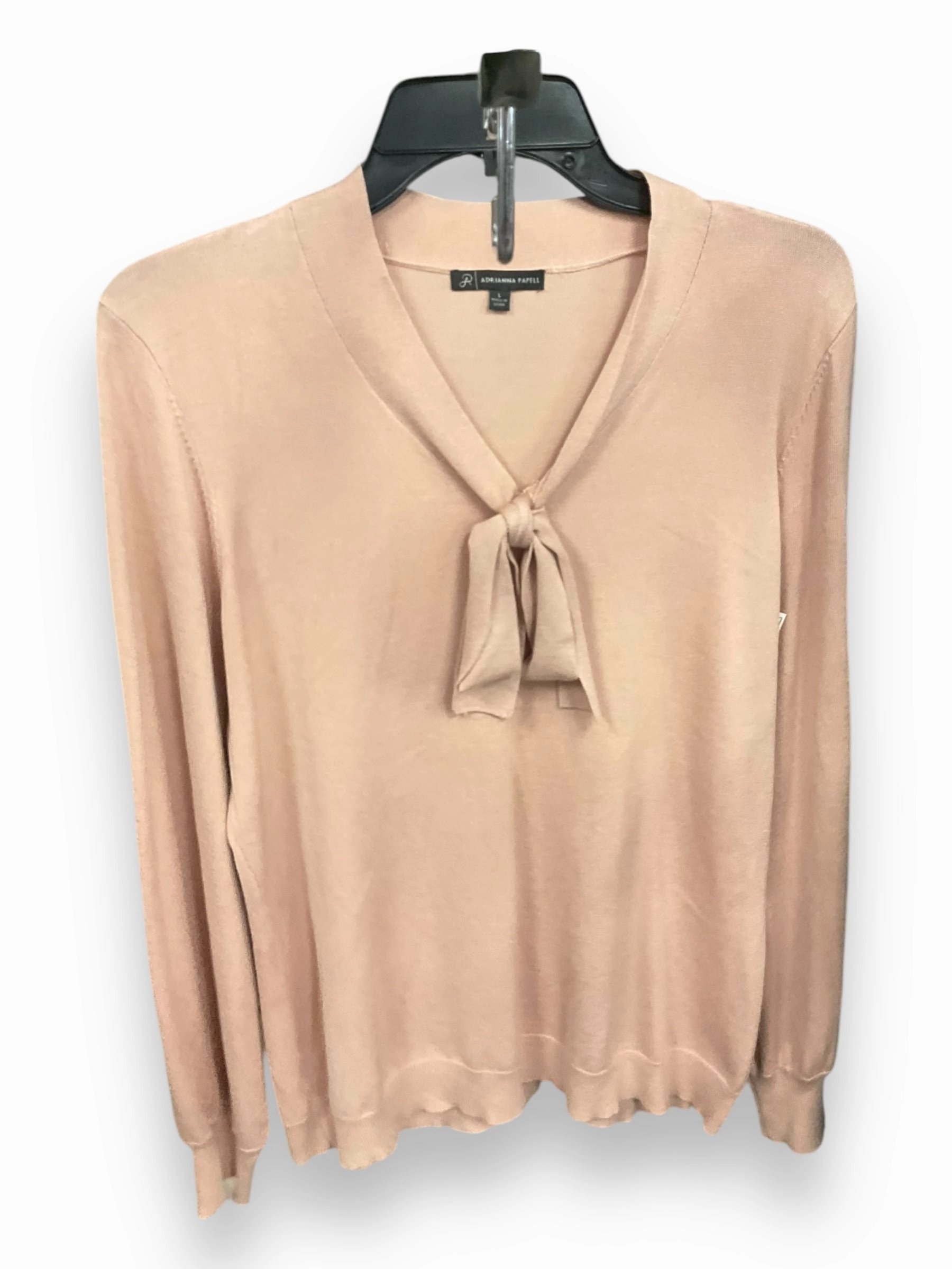 AI Core Bold Fashion Top Long Sleeve By Adrianna Papell In Pink, Size: L