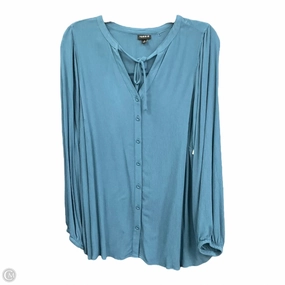 Blouse Long Sleeve By Torrid In Teal, Size: 1x Comfortable Outfit